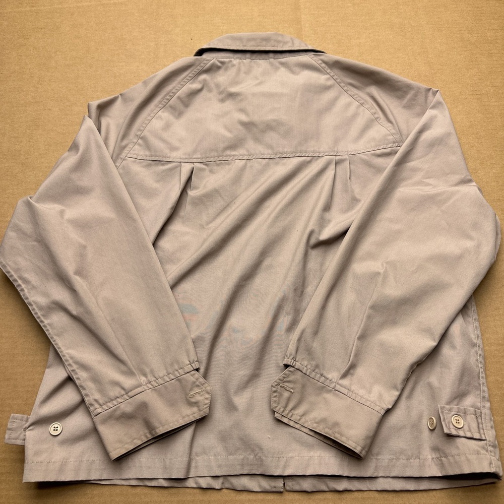 McGregor Harrington Jacket Mens Sz L Beige Zip Up Long Sleeve Windbreaker Light - Picture 2 of 5